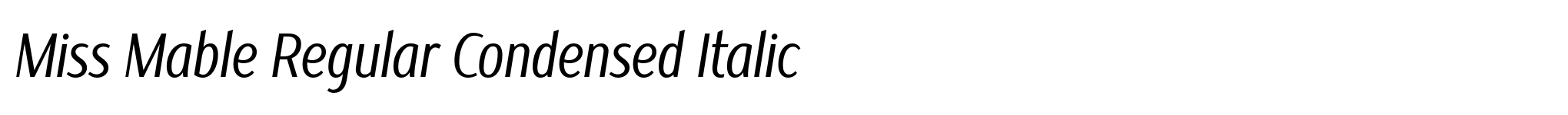 Miss Mable Regular Condensed Italic image